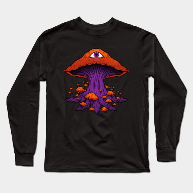 Mother Mushroom Long Sleeve T-Shirt by Serpent's Sun